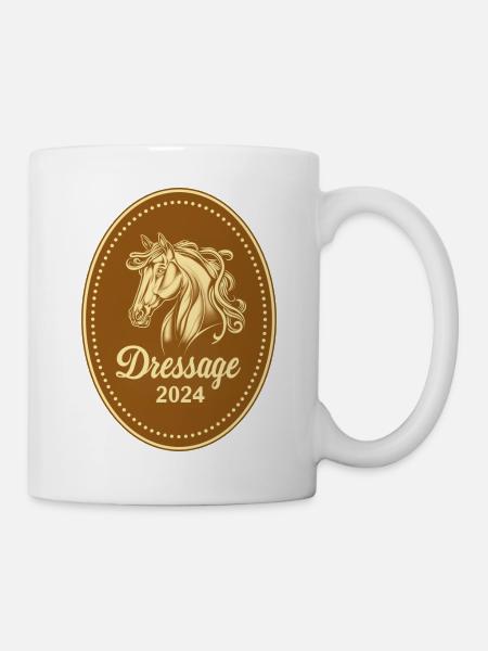 Dressurreiten - Tasse - Weiß