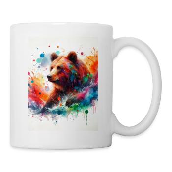 Bär im Aquarell - Tasse - Weiß - Rechts