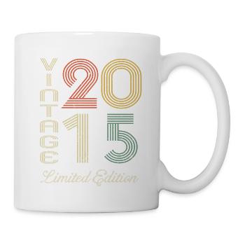 2015 Geburtstag Geboren im Jahr 2015 Vintage Retro. Editio - Tasse - Weiß - Rechts