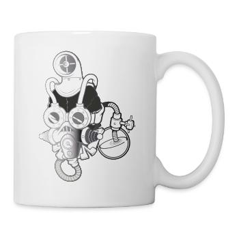 steampunk mask - Tasse - Weiß - Rechts