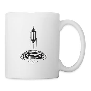 Mondlandung Raketenflug Über Mondoberfläche - Tasse - Weiß - Rechts