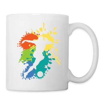 Schöne Fußball Geschenkidee Fußballer Design - Tasse - Weiß - Rechts