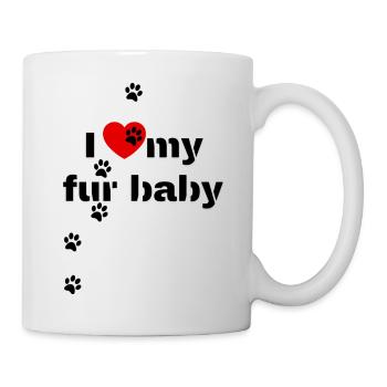 Liebe Pelz Baby - Tasse - Weiß - Rechts