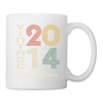 2014 Geburtstag Geboren im Jahr 2014 Vintage Retro. Editio - Tasse - Weiß - Rechts