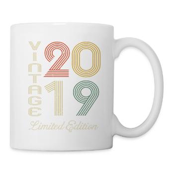 2019 Anniversaire Né en 2019 vintage Rétro. Editio - Mug blanc - blanc - Droite