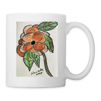 Orange flower - Mug blanc - blanc - Droite