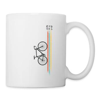 Vélo Gravel pour passionné de cyclisme - Mug blanc - blanc - Droite
