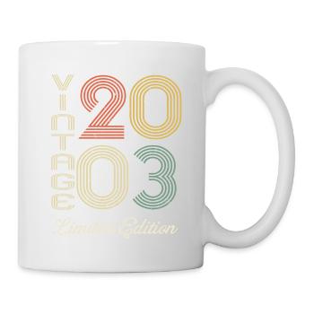 2003 Geburtstag Geboren im Jahr 2003 Vintage Retro. Editio - Tasse - Weiß - Rechts