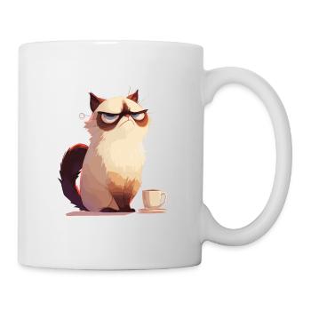 Grumpy | Cat | Annoyed Cat | Coffee lovers - Mug - white - Right