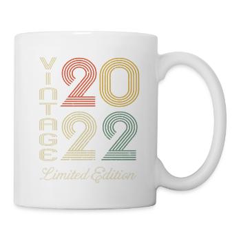 2022 Geburtstag Geboren im Jahr 2022 Vintage Retro. Editio - Tasse - Weiß - Rechts