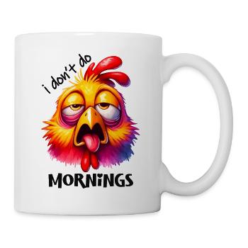 Chicken hen Colorful Farm Isolated Rooster Coffe - Mug - white - Right