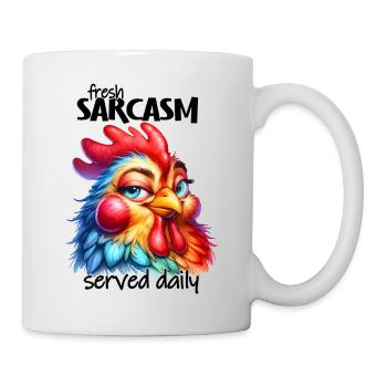 Poulet poule Coloré Ferme Isolé Coq Café - Mug blanc - blanc - Droite