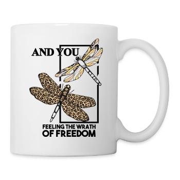 Schmetterling Freiheit - Tasse - Weiß - Rechts