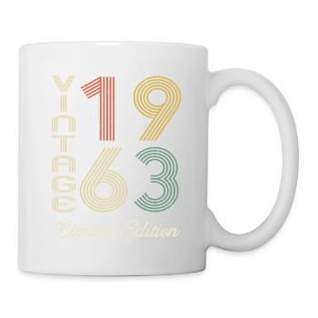 1963 Anniversaire Né en 1963 vintage Rétro. Editio - Mug blanc - blanc - Droite