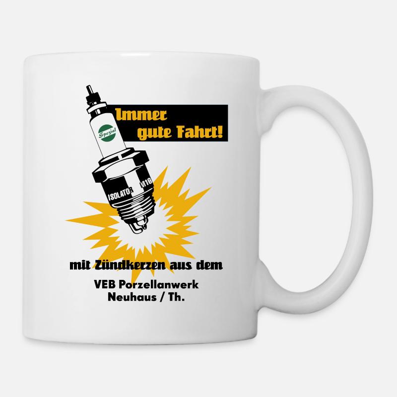 Zündkerzen Werbung DDR Retro - Tasse - Weiß