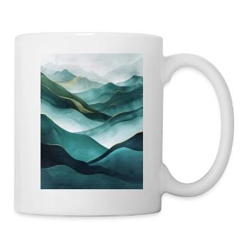 Poster Geo Nature Paint 5 - Tasse - Weiß - Rechts