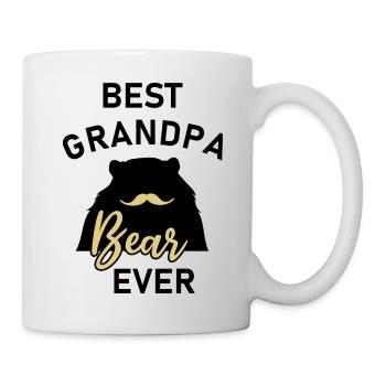 Le meilleur grand-père ours de tous les temps. Version noire et dorée - Mug blanc - blanc - Droite