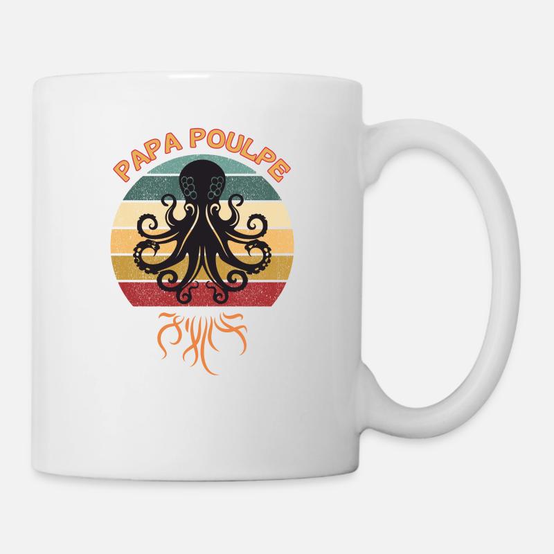PAPA POULPE - Mug blanc - blanc