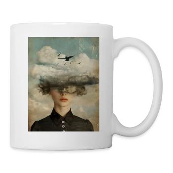 Affiche Rétro Surréaliste Face 3 - Mug blanc - blanc - Droite