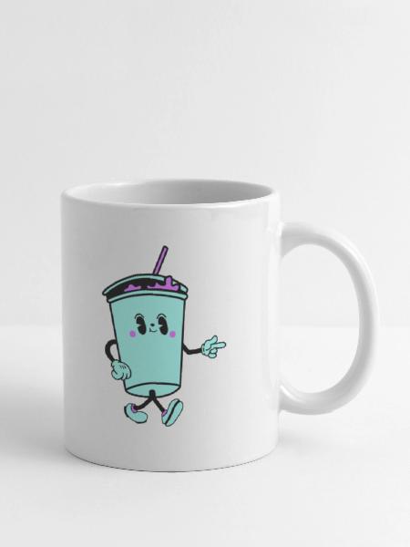 drink cartoon - Tasse - Weiß - Rechts