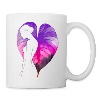 Blumen Frauen Mädchen Mode Design Kunst Weiblicher Stil - Tasse - Weiß - Rechts