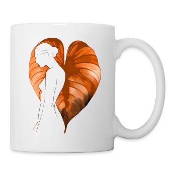 Blumen Frauen Mädchen Mode Design Kunst Weiblicher Stil - Tasse - Weiß - Rechts