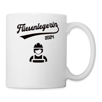 Fliesenlegerin 2024 Beruf Fliesenleger Azubi Frau - Tasse - Weiß - Rechts