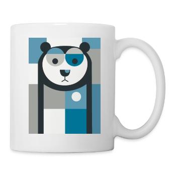 Ours abstrait - Mug blanc - blanc - Droite