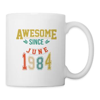 June 1984 Birthday June 1984 Gift 1984 - Mug - white - Right