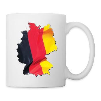 Germany flag in the Germany map - Mug - white - Right