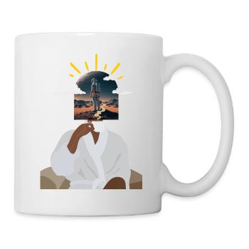 Café et astronaute - Mug blanc - blanc - Droite