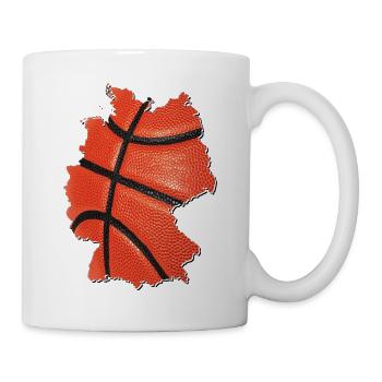 Deutschland Landkarte umrahmt echten Basketball - Tasse - Weiß - Rechts