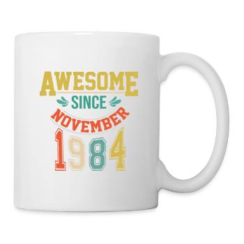 Novembre 1984 anniversaire Novembre 1984 cadeau 19 - Mug blanc - blanc - Droite