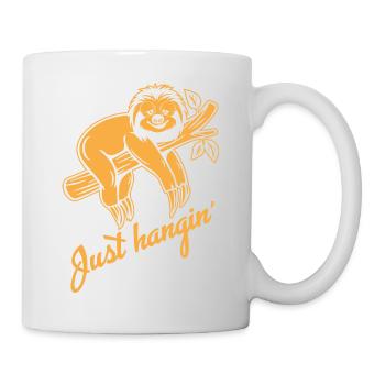 Sloth - Funny Saying - Just hanging - Mug - white - Right
