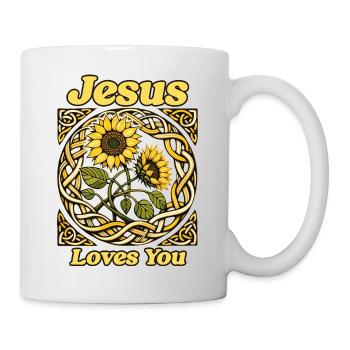 Jesus liebt dich - Tasse - Weiß - Rechts