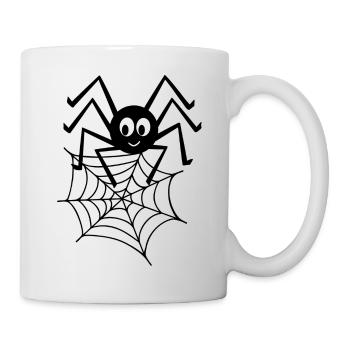 Spinne mit Netz - Tasse - Weiß - Rechts