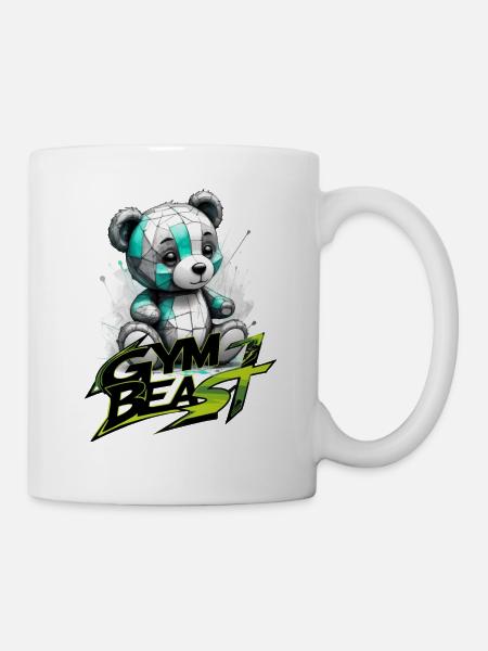 teddy gym beast - Tasse - Weiß