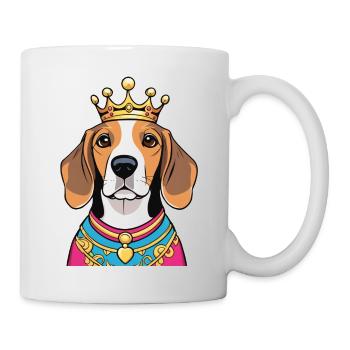 « Têtes couronnées » - Beagle - Mug blanc - blanc - Droite