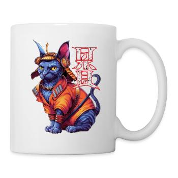 Samurai Cat - Ninja Kitten - Mug - white - Right