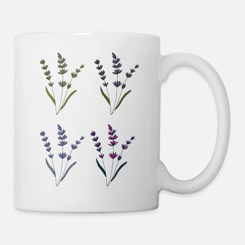 lavendel - Tasse - Weiß