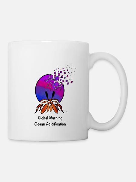 Global Warning! Ocean acidification Hermit crab - Mug - white