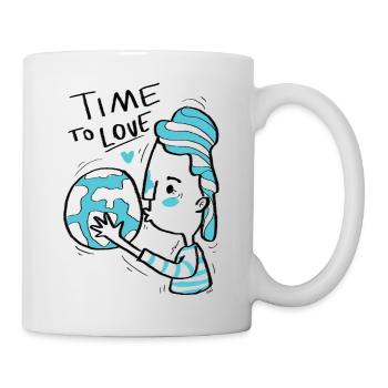 Zeit zum Lieben - Erde - Tasse - Weiß - Rechts