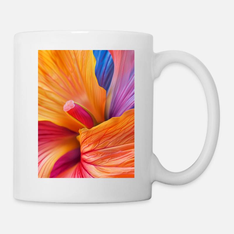 Abstrait Pétale 3 - Mug blanc - blanc
