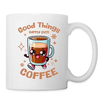 Good Things Happen Over Coffee - Mug - white - Right