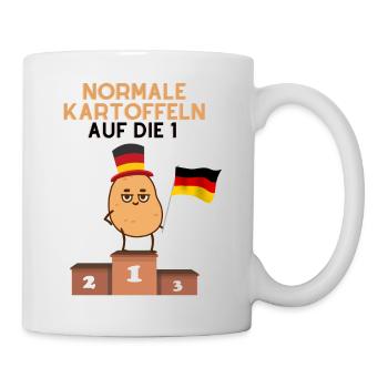 Normale Kartoffeln auf die Eins 1 - Tasse - Weiß - Rechts