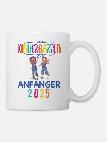 Kindergarten Anfänger 2025 Kita Kiga Hort Kinder - Tasse - Weiß
