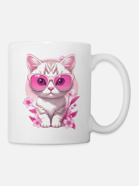 Kätzchen im Urlaub 🐾 - Tasse - Weiß