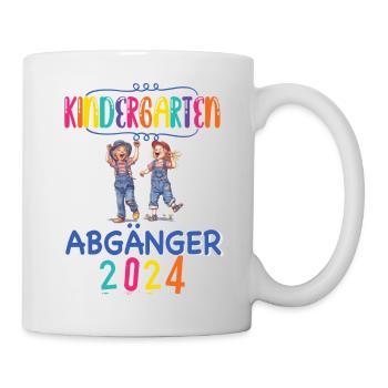 Kindergarten Abgänger 2024 Abschied Kita Hort Kiga - Tasse - Weiß - Rechts