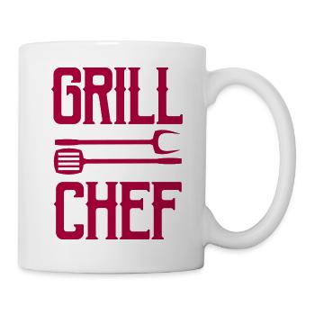 grill chef - Tasse - Weiß - Rechts
