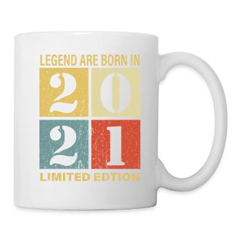 Original Calendrier 2021 Vintage anniversaire rétr - Mug blanc - blanc - Droite